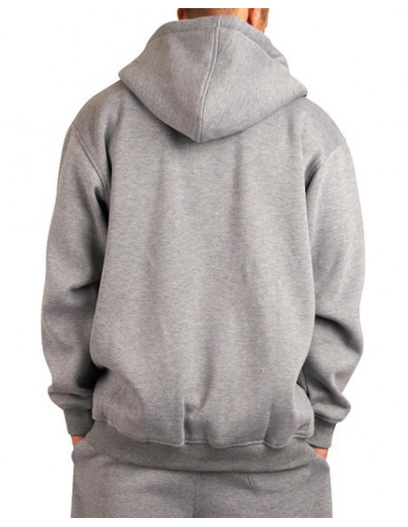 Townz Zip Grey Plain Hoody