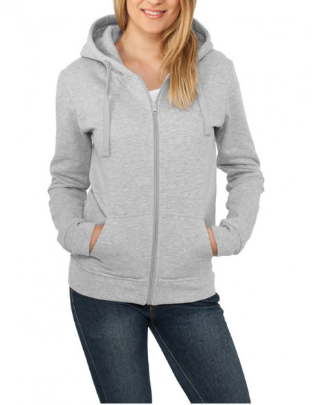 Urban Classics Ladies Zip Hoody grey