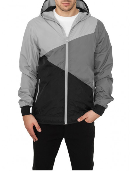 Urban Classics Zig Zag Windrunner blk grey