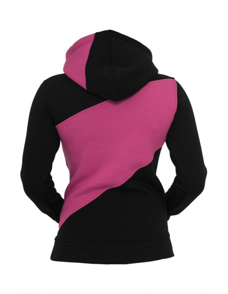 Urban Classics Ladies Zig Zag Hoody blk/fux/wh