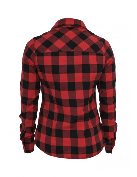 Urban Classics Ladies Checked Flanell Shirt blk/red