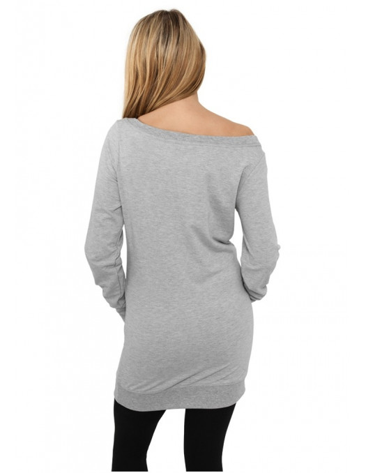 Urban Classics Ladies Long Crewneck grey
