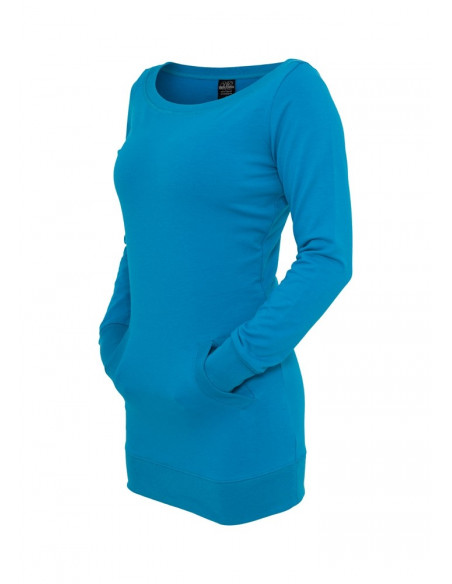 Urban Classics Ladies Long Crewneck turquoise
