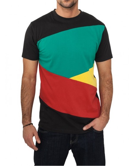 Urban Classics Zig Zag Tee blk/rasta