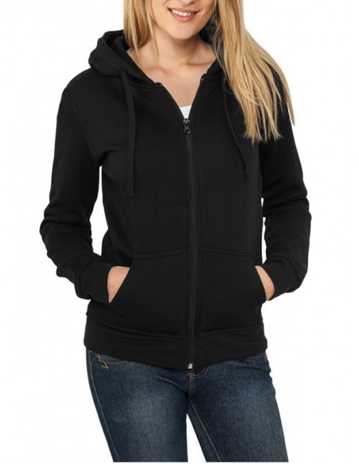 Urban Classics Ladies Zip Hoody black