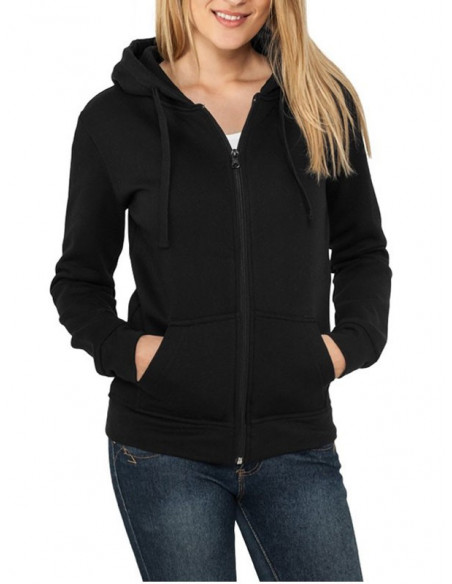 Urban Classics Ladies Zip Hoody black