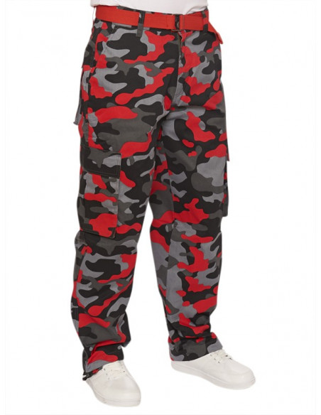 Access Loose Fit Premium Cargo Blk Red w belt