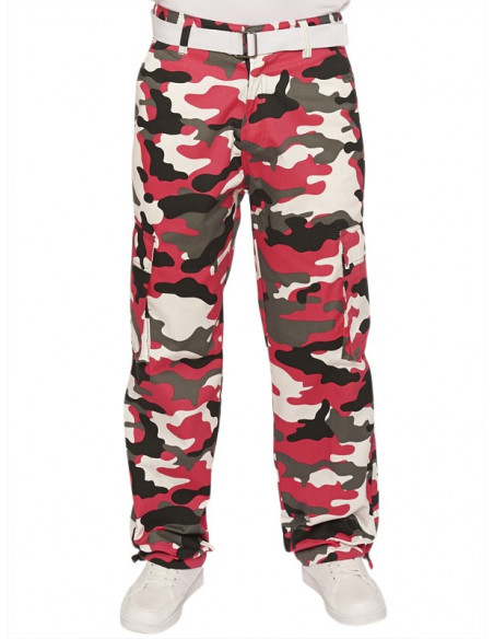 Access Loose Fit Premium Cargo Blk Fuchsia w belt