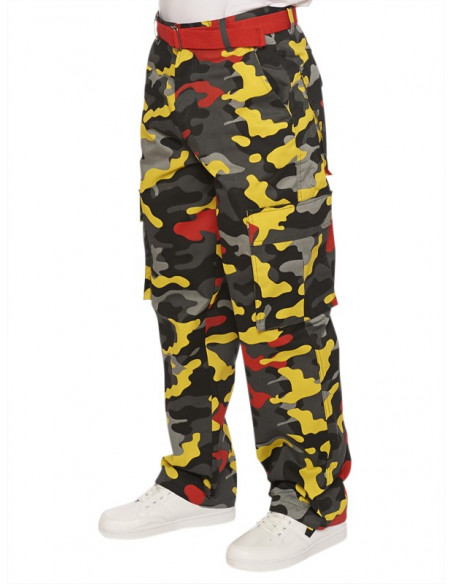 Access Loose Fit Premium Cargo Yellow Red w belt