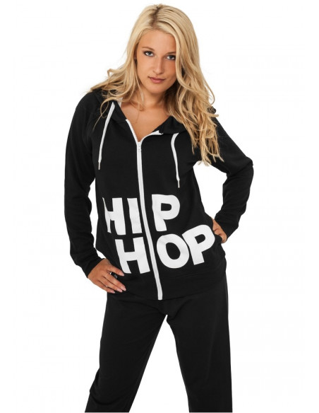 Hip Hop Ziphoodie blk-wht