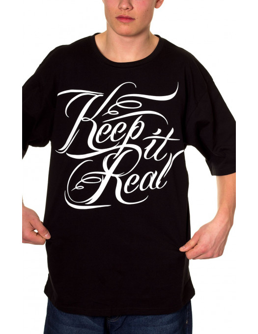 Townz Keep It Real Black Baggy T-shirt