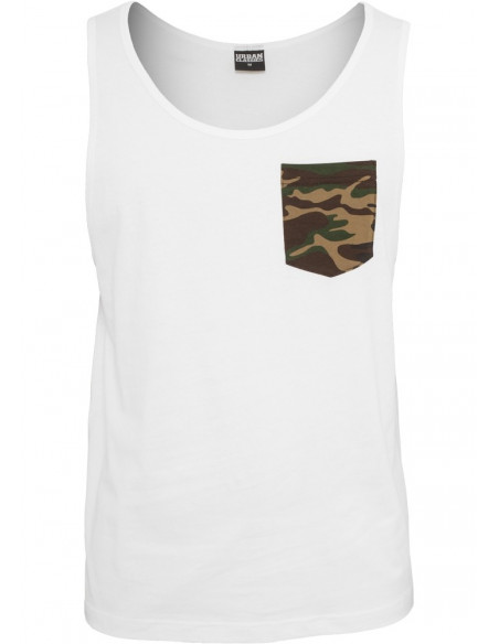 Contrast Pocket Jersey Big Tank wht/woodcamo
