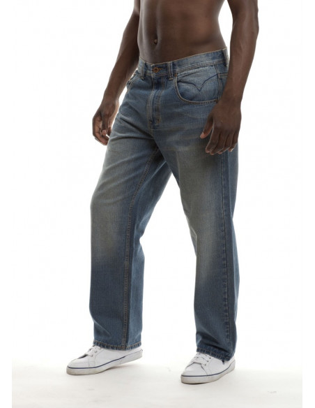 Royal Blue Baggy Jeans Harlem Medium Blue