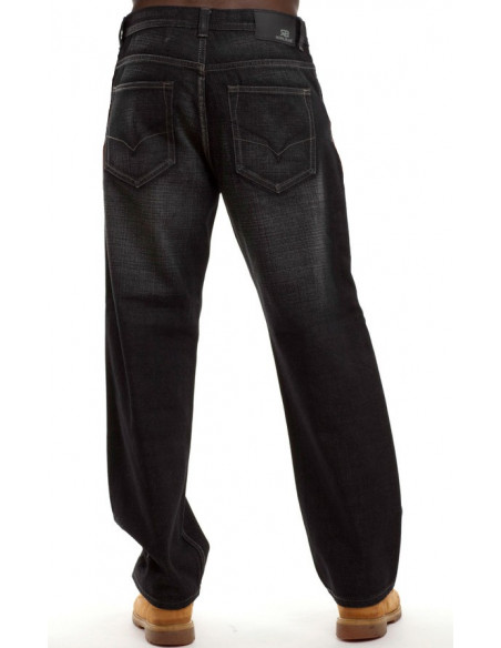 Royal Blue Baggy Jeans Harlem Black