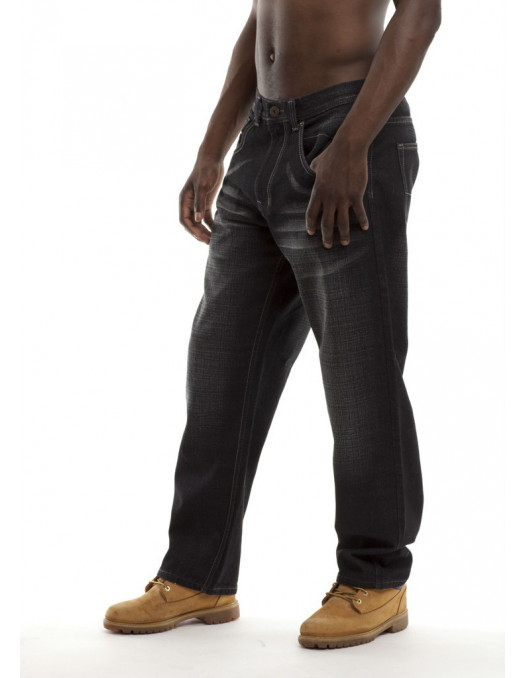 Royal Blue Baggy Jeans Harlem Black