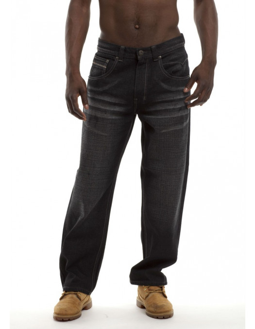 Royal Blue Baggy Jeans Harlem Black