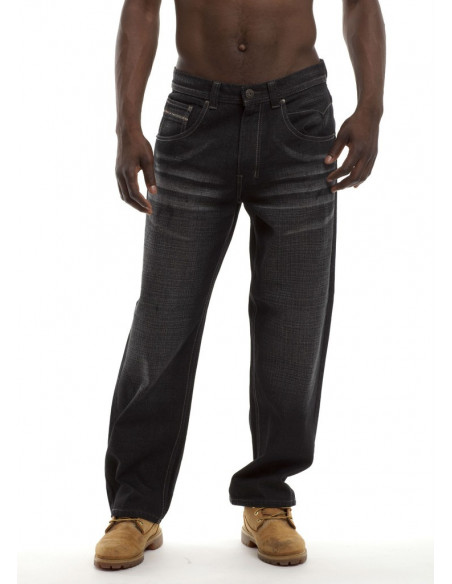 Royal Blue Baggy Jeans Harlem Black