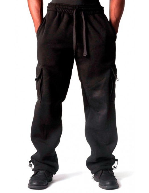 Royal Blue Blanc Cargo Sweatpants Black