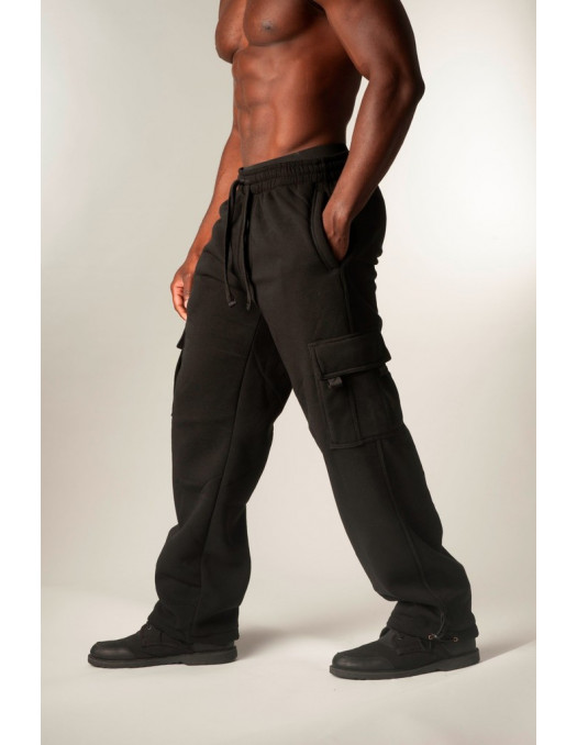 Royal Blue Blanc Cargo Sweatpants Black