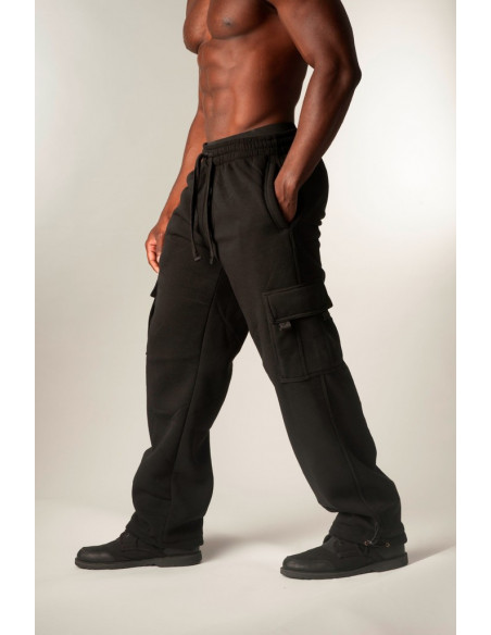 Royal Blue Blanc Cargo Sweatpants Black