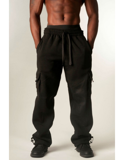 Royal Blue Blanc Cargo Sweatpants Black