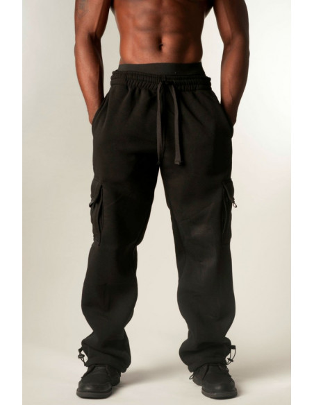 Royal Blue Blanc Cargo Sweatpants Black