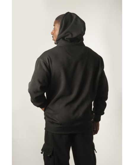 Royal Blue Blanc Zip Hoodie Black