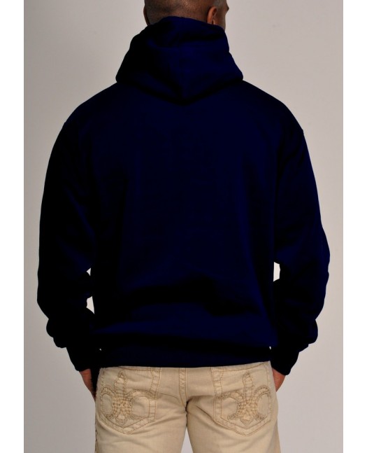 Royal Blue Blanc Zip Hoodie Navy