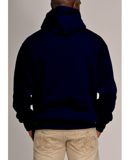 Royal Blue Blanc Zip Hoodie Navy