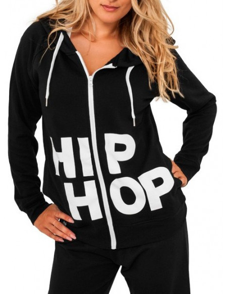 Hip Hop Ziphoodie blk-wht