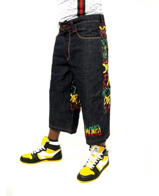 Dirty Money Rasta Peace Lion Jeans...