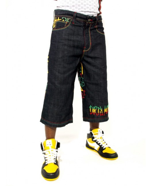 Dirty Money Rasta Peace Lion Jeans...