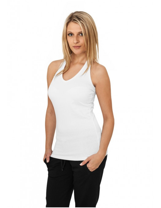 Ladies Neckholder Shirt white