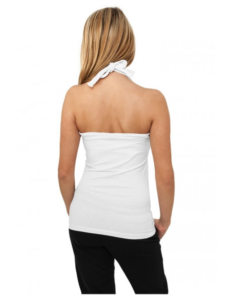 Ladies Neckholder Shirt white