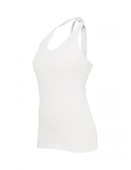 Ladies Neckholder Shirt white