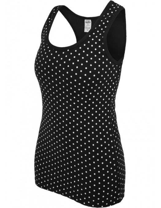 Ladies Dot Tanktop blk/wh