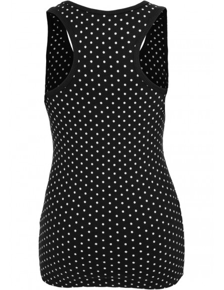 Ladies Dot Tanktop blk/wh