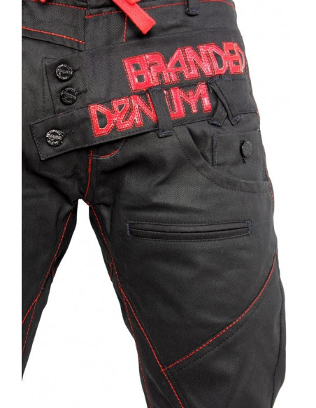 Brooklyn Mint Carrot Fit Matt Coated Red Denim Jeans