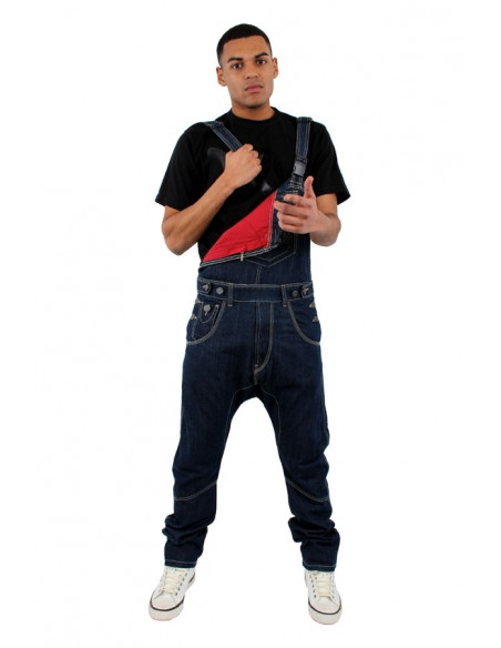 Drop Crotch Carrot Arc One Piece Jumpsuit Dungarees