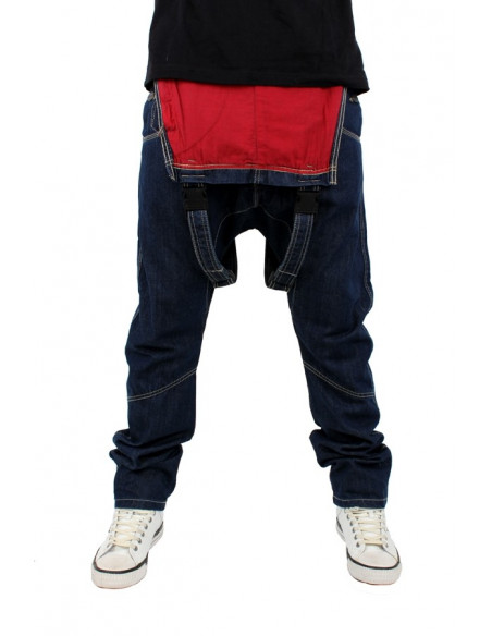 Drop Crotch Carrot Arc One Piece Jumpsuit Dungarees