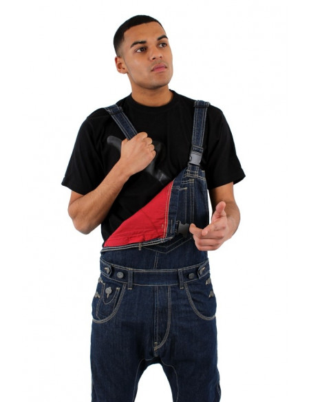 Drop Crotch Carrot Arc One Piece Jumpsuit Dungarees