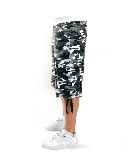 2-Pac Cargo Shorts White Camo Enemy
