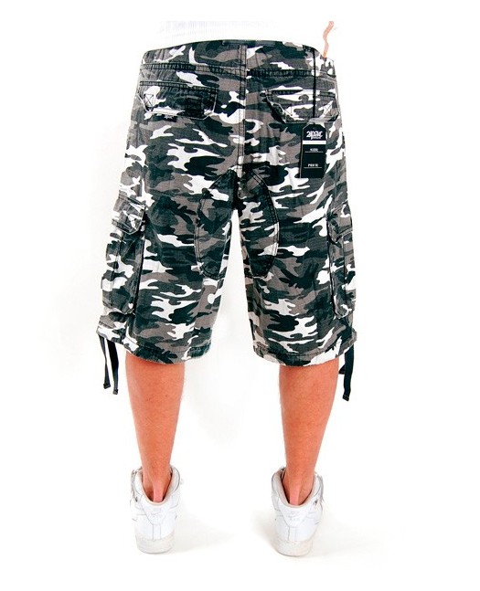 2-Pac Cargo Shorts White Camo Enemy