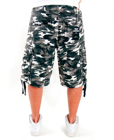 2-Pac Cargo Shorts White Camo Enemy