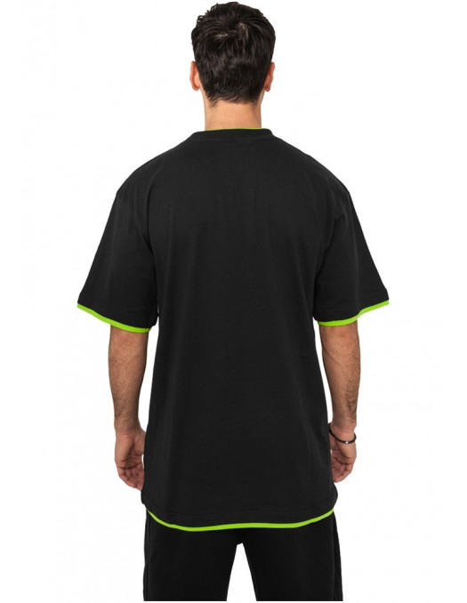 Urban 2-tone t-shirt black / lime green