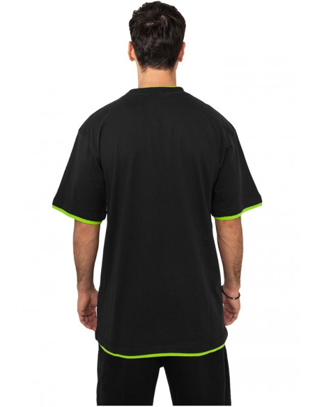 Urban 2-tone t-shirt black / lime green