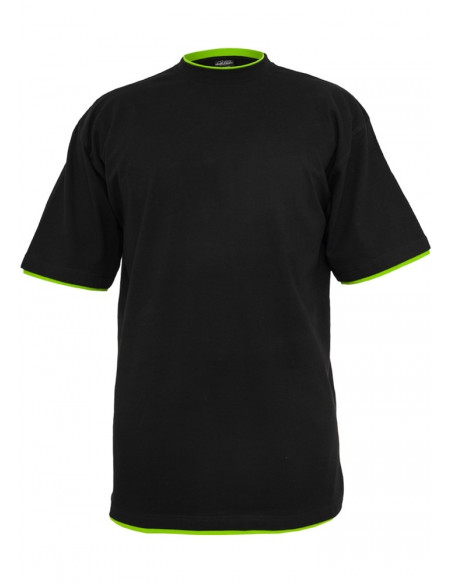 Urban 2-tone t-shirt black / lime green