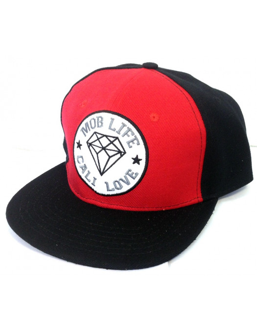 Mob Inc Laces Black Red Cap