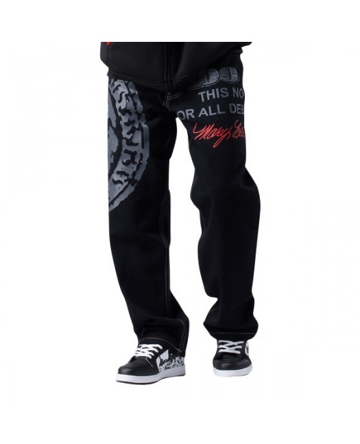 Hustle Or Die Dark Baggy Jeans