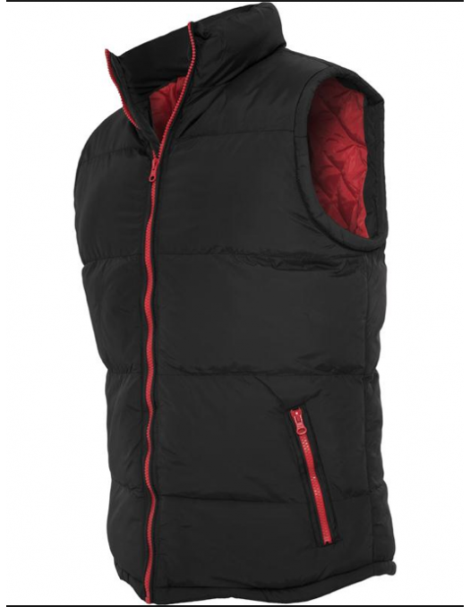 Urban Contrast Bubble Vest blk red